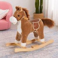 STILVORA Children's Rocking Horse with Sound Brown