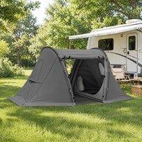 STILVORA Family Tent with 2 Bedrooms & Living Area in Grey