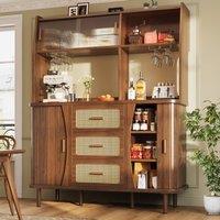 ModernLuxe Kitchen Tall Cupboards with drawers in Brown
