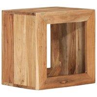Berkfield Home Stool 40x30x40 cm Solid Wood Acacia in Brown | Size: 40 x 30 x 40 cm