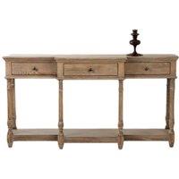 Minster 160cm Wooden 3 Drawer Console Table - L80 x W45 x H160 cm in Brown