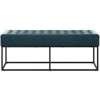 Lemon Pavilion Furniture Boden Bench - Chenille/Metal - L41 x W120 x H46 cm in Yellow | Size: 1 Pack
