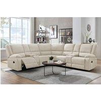 More4Homes Praga Corner Fabric Recliner Sofa in Beige