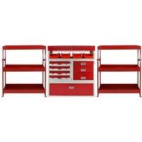 Monstershop Monster Racking Flame Metal Van Shelving Bundle in Red