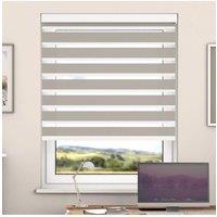 New Edge Blinds Peach Day & Night Zebra Roller Blind with Cassette | Size: 115 cm width x 200 cm drop