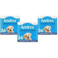 Andrex Toilet Rolls x108 Classic Clean Fragrance-Free 2 Ply Toilet Paper in White