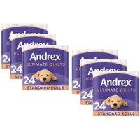Andrex Toilet Rolls x144 Supreme Quilts Fragrance-Free 3 Ply Toilet Paper in White