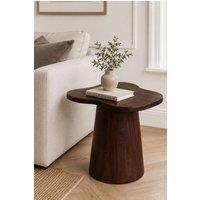IH Design Nolan Solid Wood Side Table in Brown