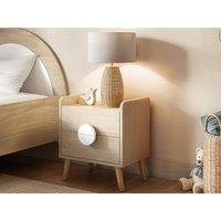 Flair Noah 2 Drawer Bedside Table Oak in White