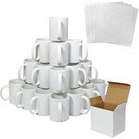 Monstershop 36 11oz White Mugs With Boxes & 5 Sublimation Sheets