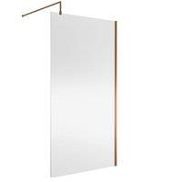 Balterley Brushed Bronze Wetroom Shower Screen 1100mm in Brown