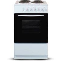 Montpellier CSE46W - White 50cm Electric Cooker - Solid Plate Hob - A Energy
