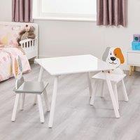Liberty House Toys Cat & Dog Table & Chairs in White