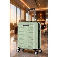 Pamposh 20 ABS Hard Shell Cabin Size Suitcase 4 Wheels Luggage Bags in Light Green
