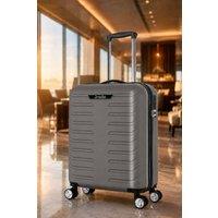 Pamposh 20 ABS Hard Shell Cabin Size Suitcase 4 Wheels Luggage Bags in Dark Grey