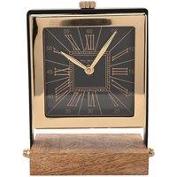 WILLIAM WIDDOP Table Clock On A Stand in Gold