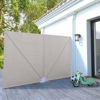 Berkfield Home Collapsible Terrace Side Awning Cream 300x200 cm