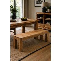 IH Design Southborough Light Mango Wooden Dining Bench in Light Brown