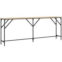 Berkfield Home Console Table Sonoma Oak 200x29x75 cm Engineered Wood in Brown | Size: 200 x 29 x 75 cm