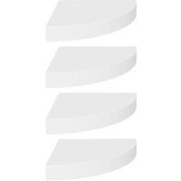 Berkfield Home Floating Corner Shelves 4 pcs White 25x25x3.8 cm MDF