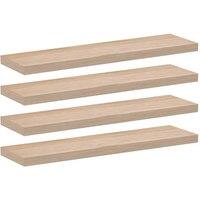 Berkfield Home Floating Shelves 4 pcs 90x23.5x4 cm Engineered Wood in Light Oak