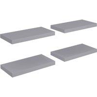 Berkfield Home Floating Wall Shelves 4 pcs Grey 50x23x3.8 cm MDF