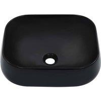 Berkfield Home Wash Basin 44.5x39.5x14.5 cm Ceramic Black