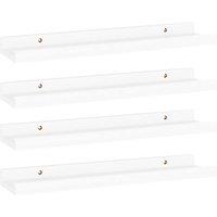 Berkfield Home Wall Shelves 4 pcs White 40x9x3 cm | Size: 40 x 9 x 3 cm