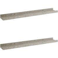 Berkfield Home Wall Shelves 2 pcs Concrete Grey 60x9x3 cm | Size: 60 x 9 x 3 cm