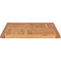Berkfield Home Table Top Solid Teak Wood 70x70x2.5 cm in Brown