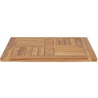 Berkfield Home Table Top Solid Teak Wood 60x60x2.5 cm in Brown