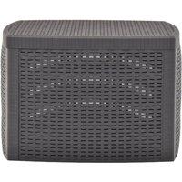 Berkfield Home Side Table Mocha 54x54x36.5 cm Plastic in Grey