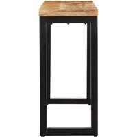 Berkfield Home Beautiful Console Table 110x35x76 cm Solid Rough Wood Mango in Brown | Size: 110 x 35 x 76 cm