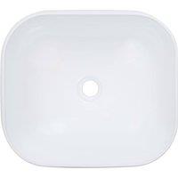 Berkfield Home Charming Wash Basin 44.5x39.5x14.5 cm Ceramic White