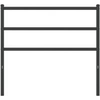 Berkfield Home Metal Headboard Black 100 cm