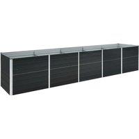 Berkfield Home Garden Raised Bed Galvanised Steel 400x80x45 cm Anthracite in Black | Size: 400 x 80 x 45 cm