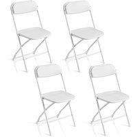 Gymax 4 Pack Folding Chairs in White