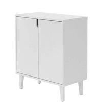 Hinsinc 2 Doors Cabinet White- Sideboard Storage Cabinet in White | Size: 0.6m2