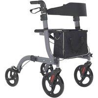 Hinsinc Grey-Folding Rollator, Lightweight Walking Aid in Grey