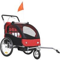 VOGREX Red 2-Seat Bike Trailer 5-Point Harness for 18 Months