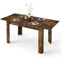 VOGREX Rustic Brown Modern Kitchen Table Adjustable Tabletop 110KG Max Load
