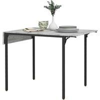 VOGREX Grey Drop Leaf Folding Dining Table, Seats 2-4
