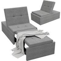 NESTLUNE 4-in-1 Multifunction Folding Sofa Bed Convertible Sleeper Chair in Grey | Size: 100 cm x 15 cm