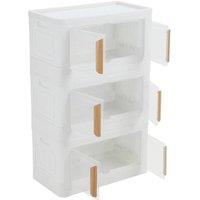 KORVIXA 3PCS Foldable Plastic Storage Box in White