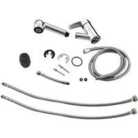 VOGREX Pull Out Single Lever Kitchen Sink Mixer Tap in Silver