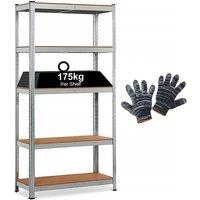 KORVIXA 5 Tier Garage Racking Shelf Heavy Duty in Brown | Size: 1000mm 2000mm