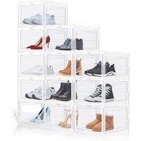 KORVIXA 12PCS Shoe Storage Boxes Large Box in Clear