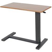 KORVIXA Rolling Mobile Over Bed Laptop Trolley Desks in Brown | Size: 0.6m2