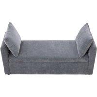 NESTLUNE Storage Ottoman with Lid, Window Seat, 130cm Bench Chest in Grey | Size: 100 cm x 15 cm