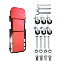 Havendro Folding Creeper 150KG Garage Stool Mechanic Shop Work Chair Seat in Red